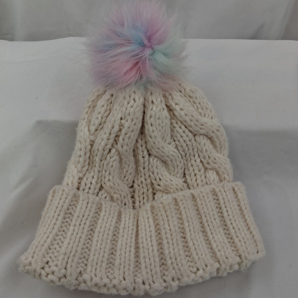Lot of 3 Beanies Womens Moon Shadow Jeep Pink Cream Winter Hats - Picture 2 of 16